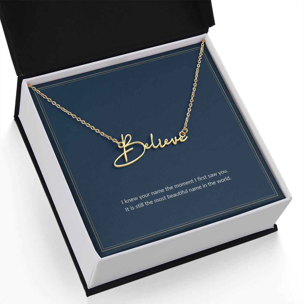 To My Daughter Necklace - The Most Beautiful Name In The World, from Mom
