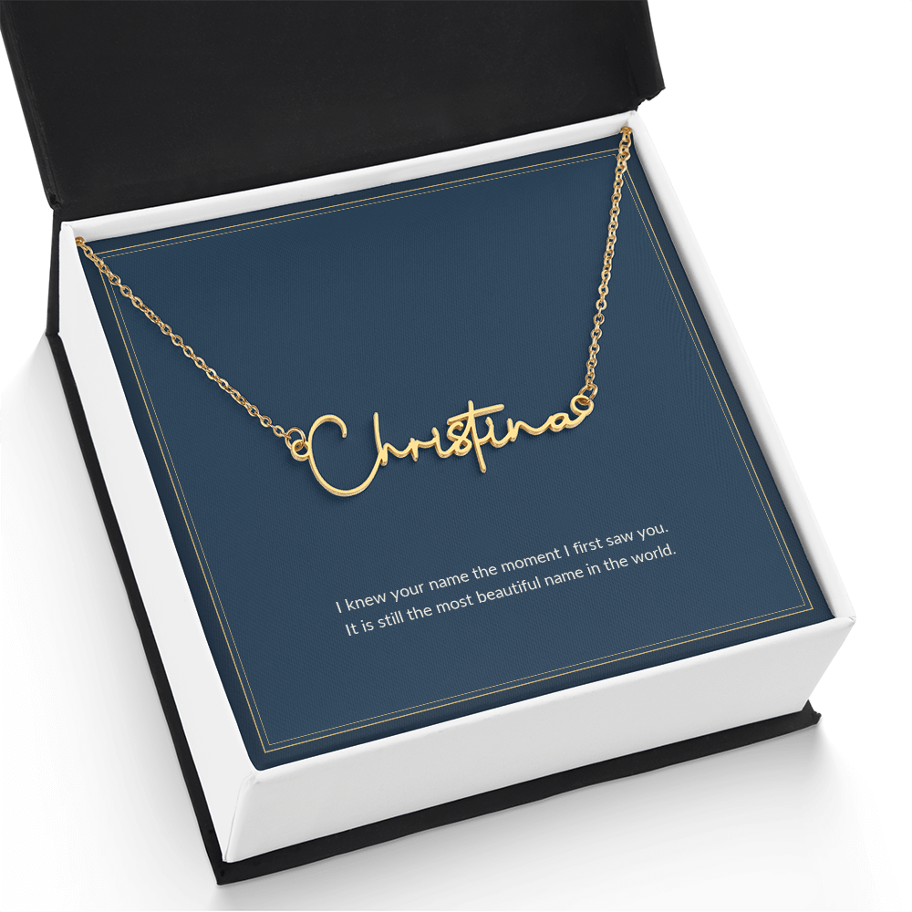 To My Daughter Necklace - The Most Beautiful Name In The World, from Mom