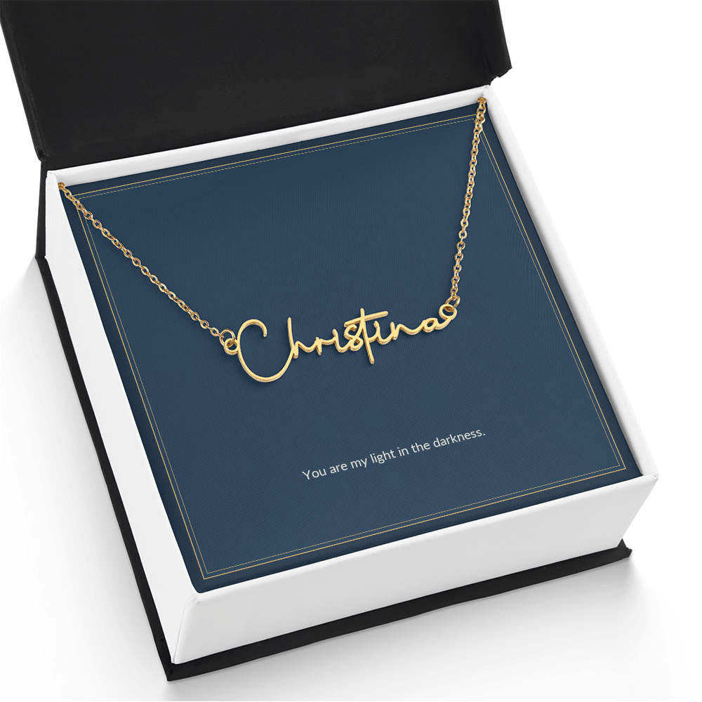 To My Girlfriend Necklace - My Light In The Darkness