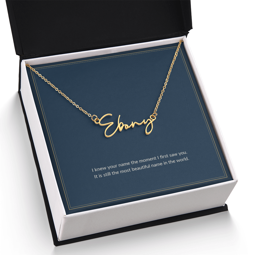 To My Daughter Necklace - The Most Beautiful Name In The World, from Mom