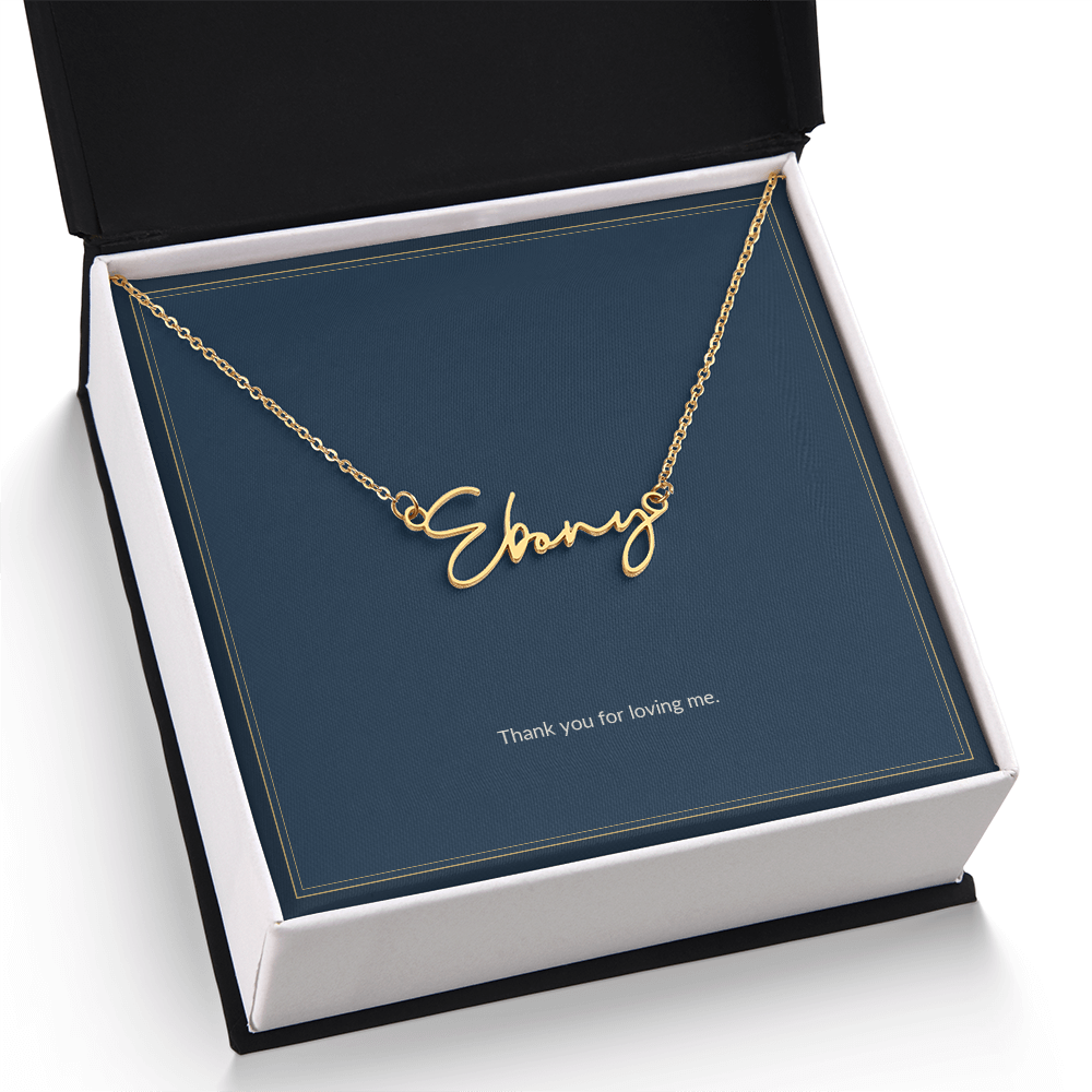 To My Girlfriend Necklace - Thank You For Loving Me