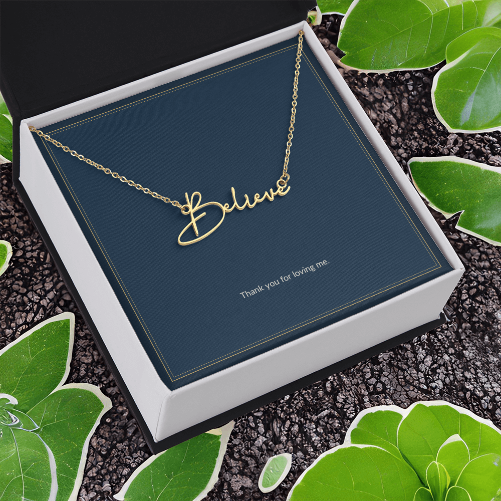 To My Girlfriend Necklace - Thank You For Loving Me