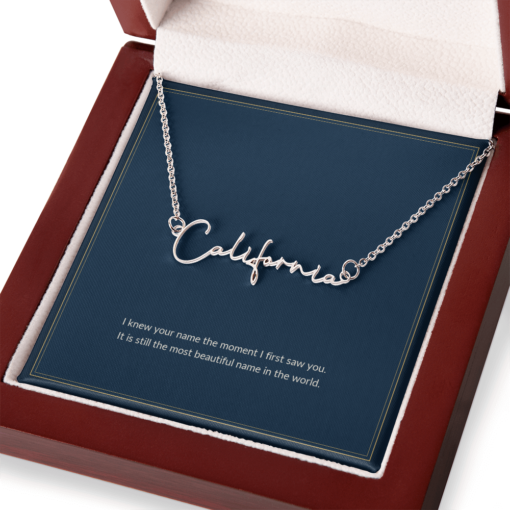 To My Daughter Necklace - The Most Beautiful Name In The World, from Mom