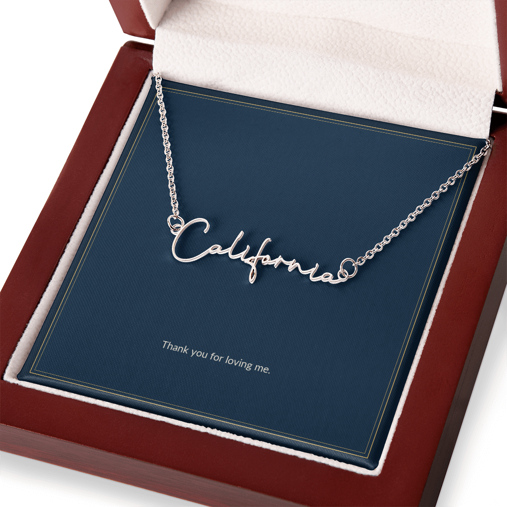 To My Girlfriend Necklace - Thank You For Loving Me