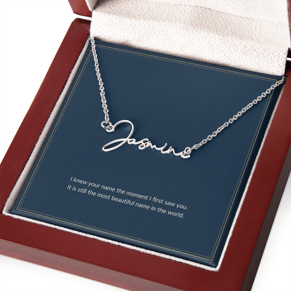 To My Daughter Necklace - The Most Beautiful Name In The World, from Mom
