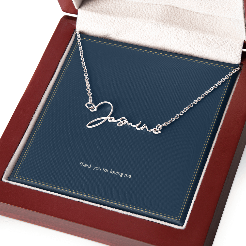 To My Girlfriend Necklace - Thank You For Loving Me