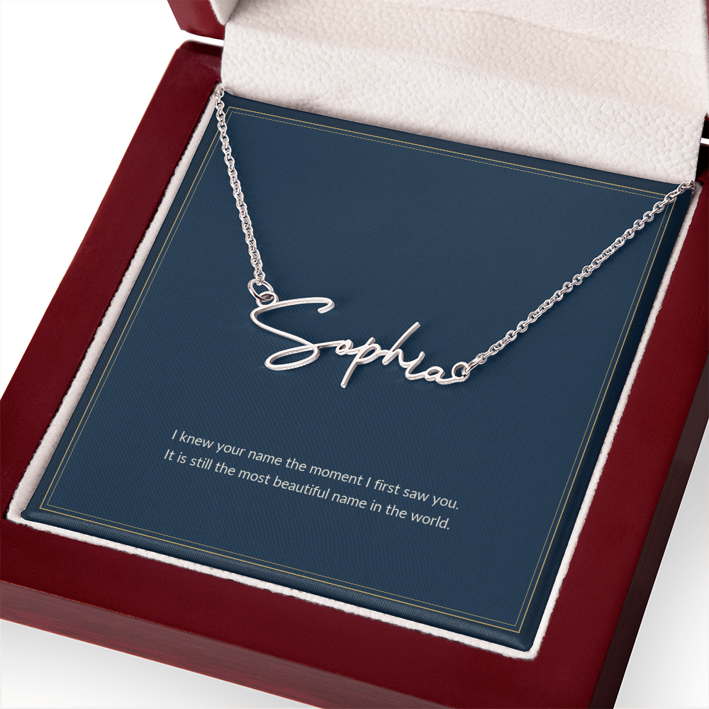 To My Daughter Necklace - The Most Beautiful Name In The World, from Mom