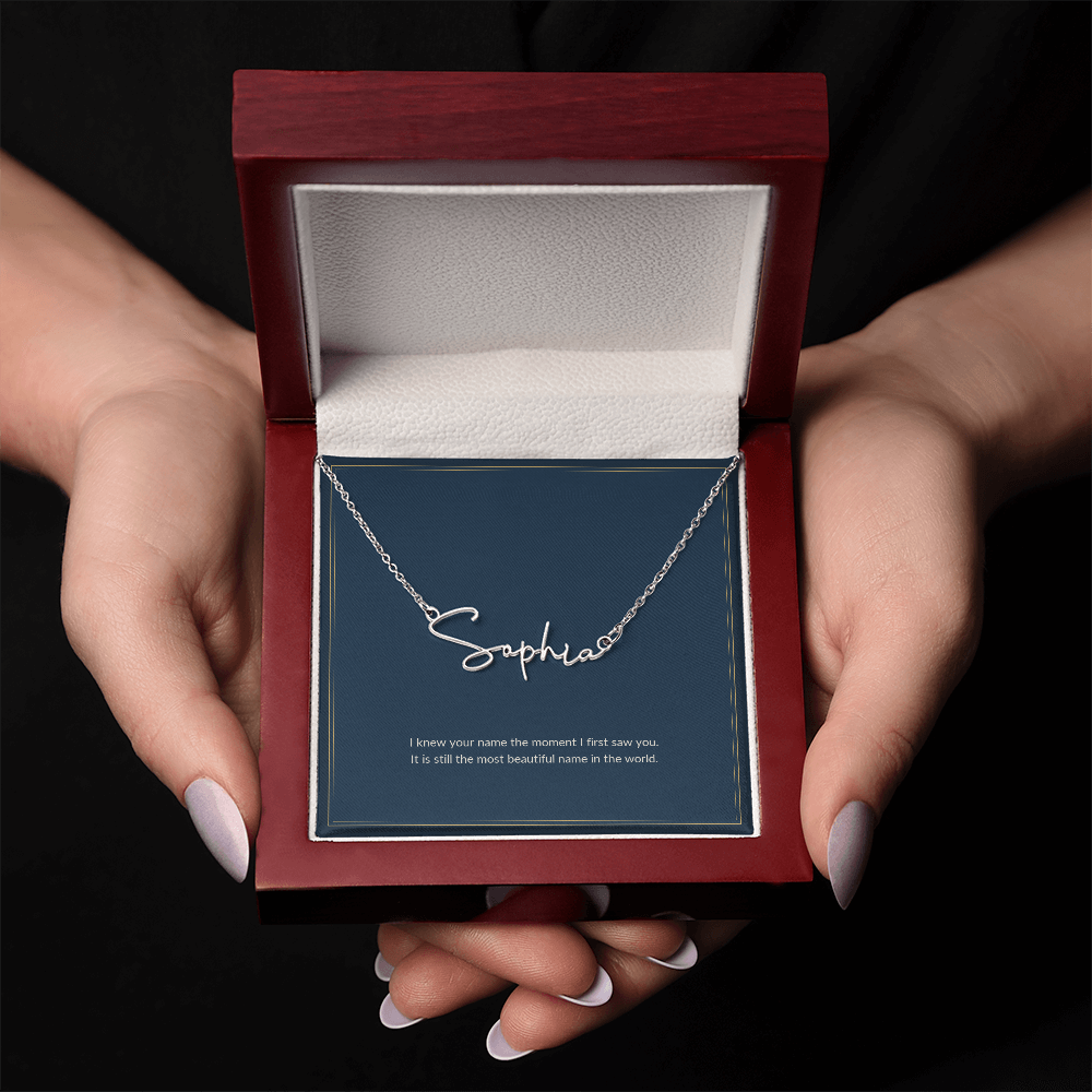 To My Daughter Necklace - The Most Beautiful Name In The World, from Mom