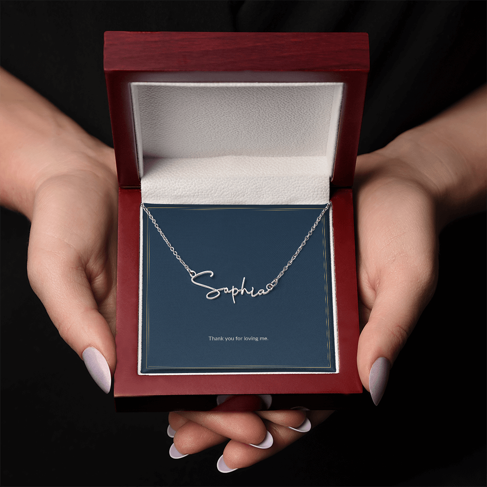 To My Girlfriend Necklace - Thank You For Loving Me