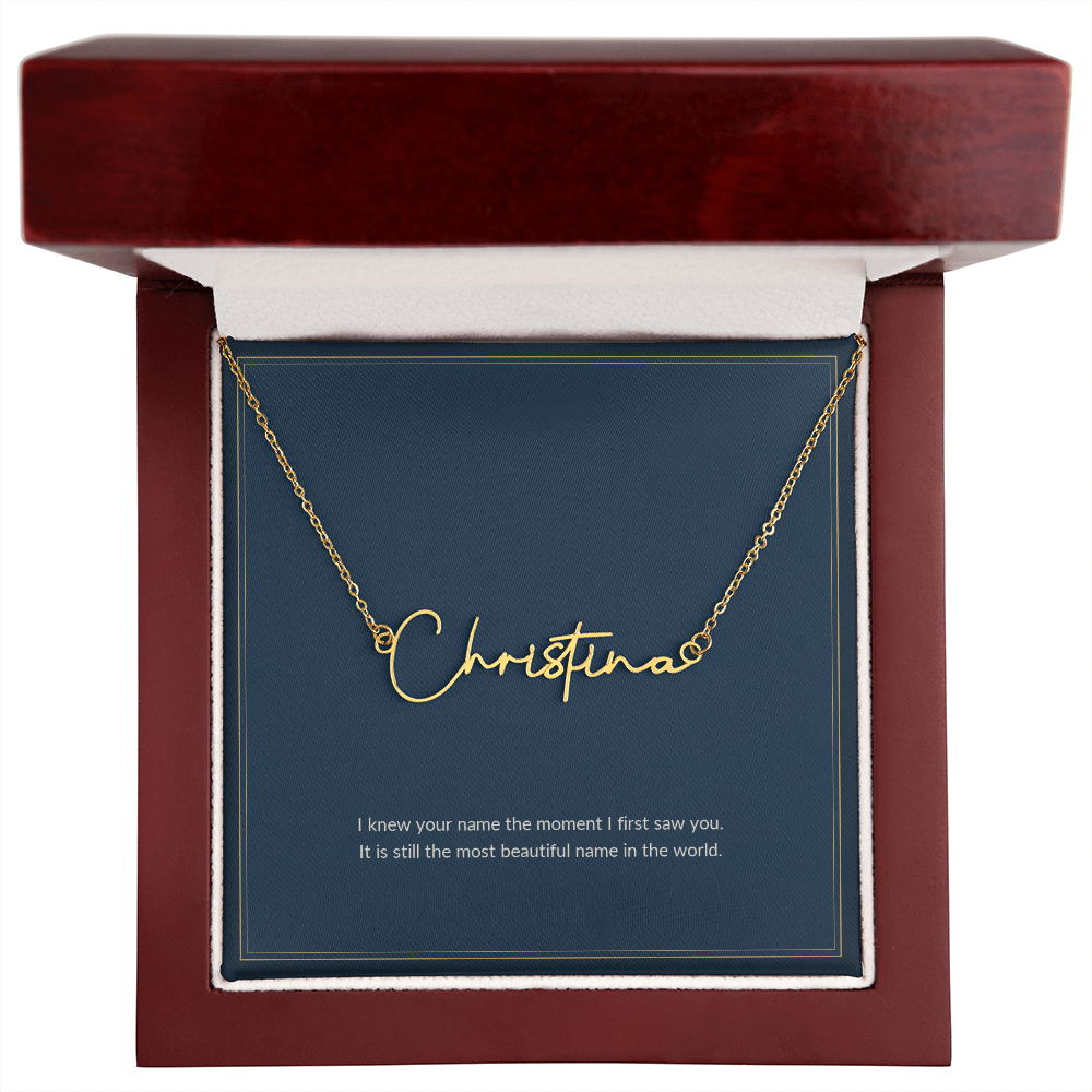 To My Daughter Necklace - The Most Beautiful Name In The World, from Mom