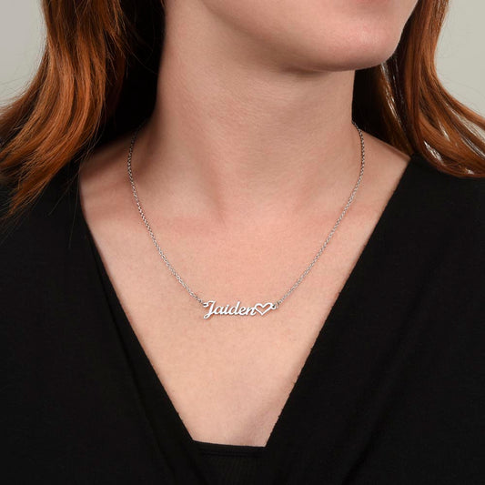 Heart Name Necklace, view 2