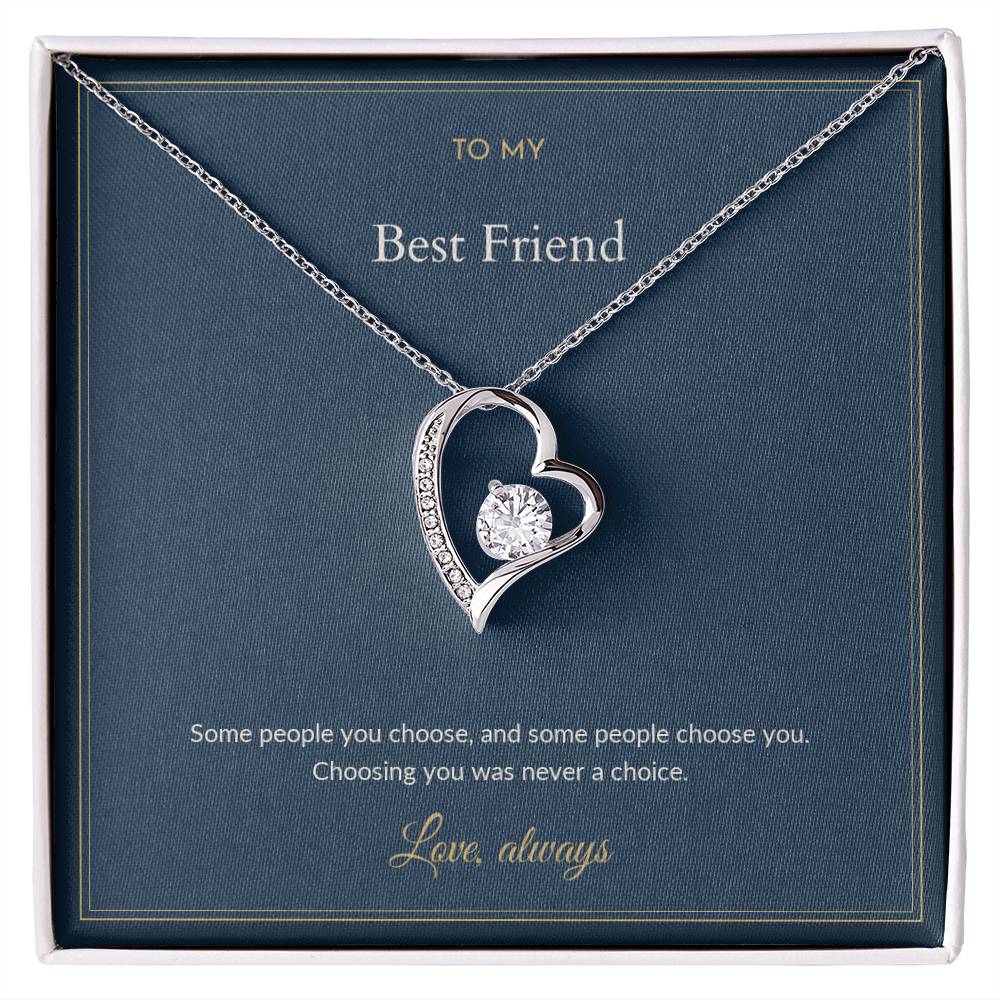 Forever Love necklace, on a keepsake card for Friend (view 1)