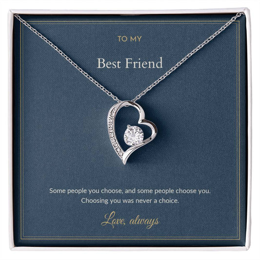 Forever Love necklace, on a keepsake card for Friend (view 1)