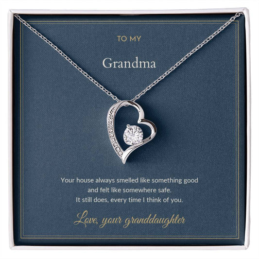 Forever Love necklace, on a keepsake card for Grandma (view 1)