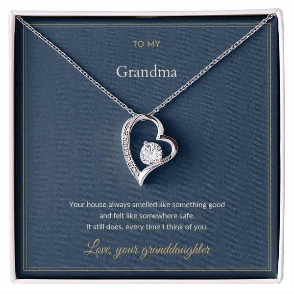 To My Grandma Necklace - It Still Feels Like Somewhere Safe, from Granddaughter