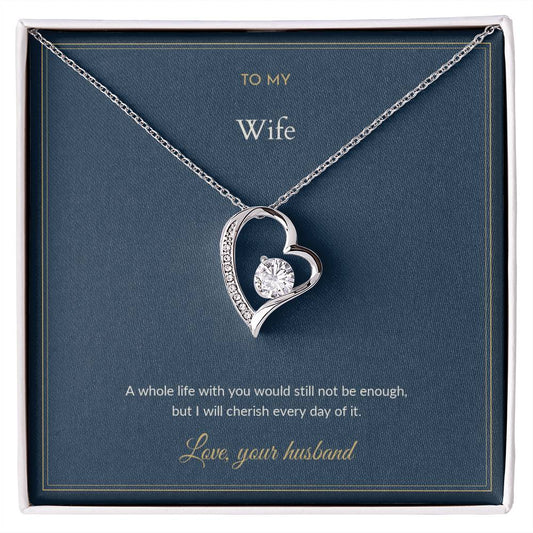Forever Love necklace, on a keepsake card for Wife (view 1)