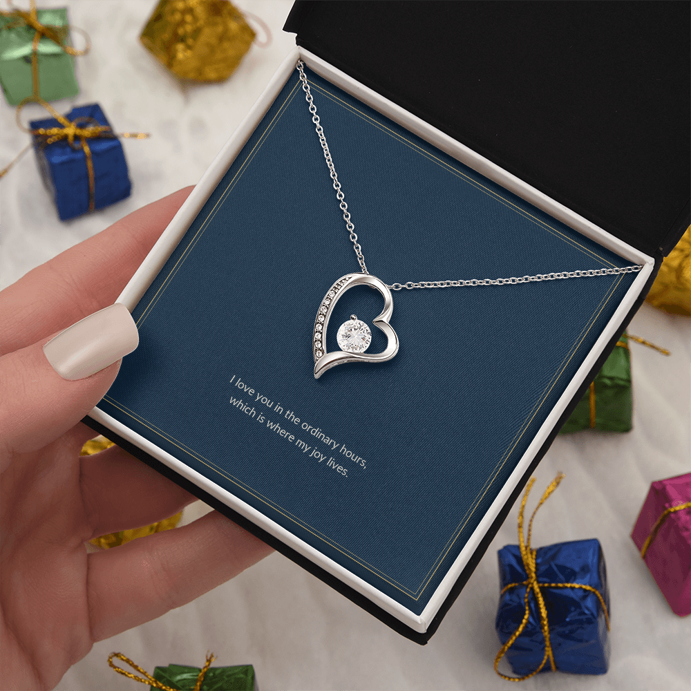 Forever Love necklace, on a keepsake card for Girlfriend (view 4)
