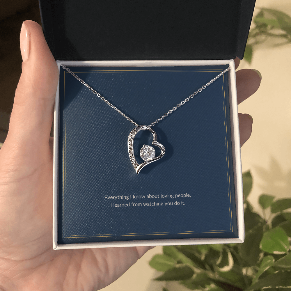 Forever Love necklace, on a keepsake card for Mom (view 3)