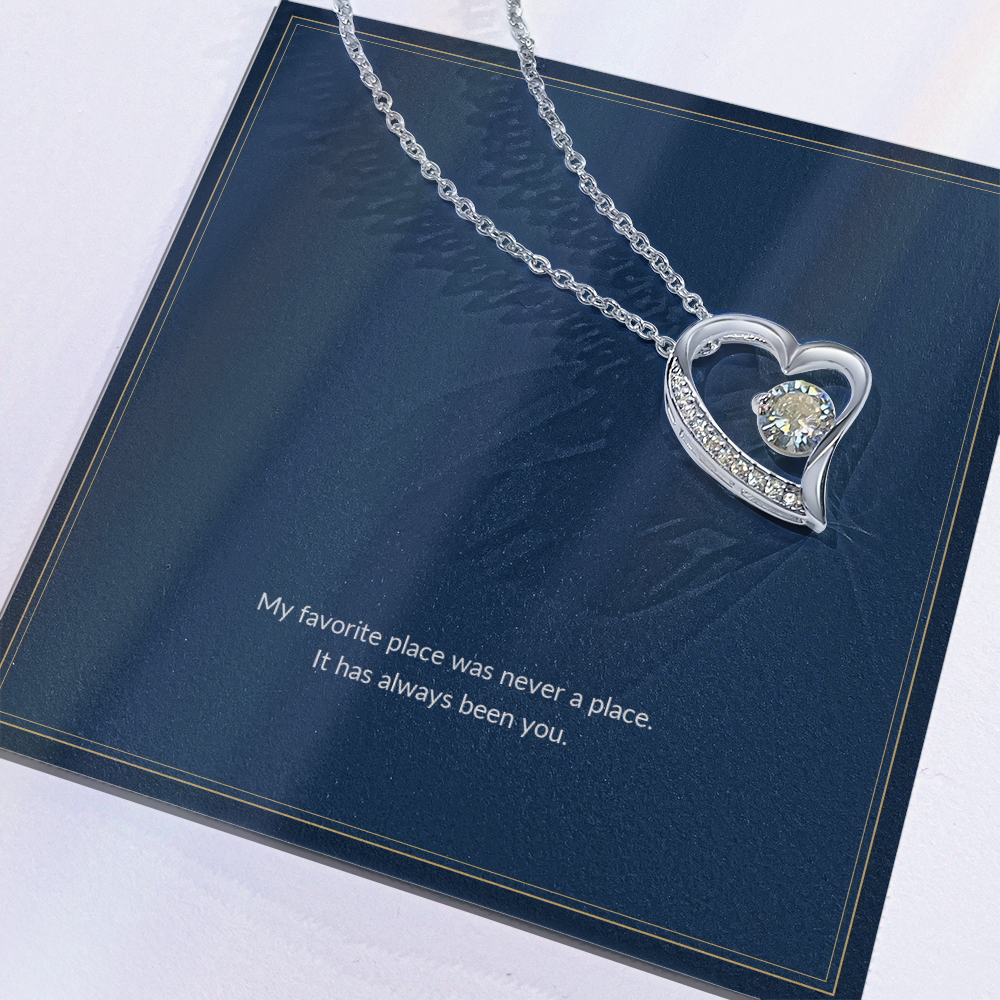 Forever Love necklace, on a keepsake card for Girlfriend (view 5)