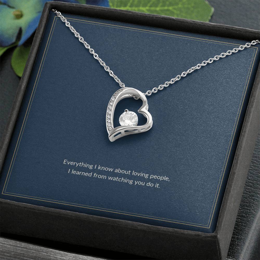 Forever Love necklace, on a keepsake card for Mom (view 6)