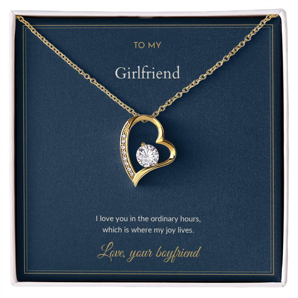 Forever Love necklace, on a keepsake card for Girlfriend (view 2)