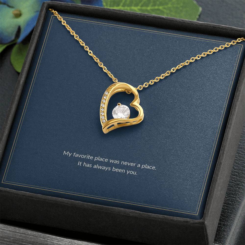 Forever Love necklace, on a keepsake card for Girlfriend (view 8)