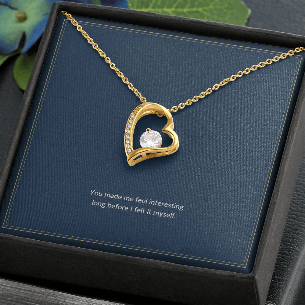 Forever Love necklace, on a keepsake card for Aunt (view 8)
