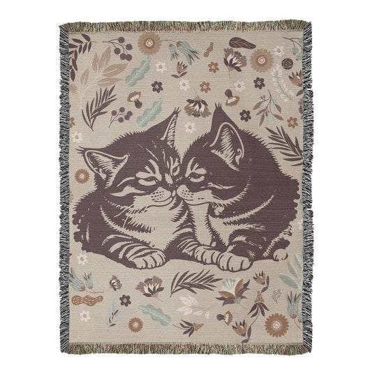 Snuggling Kitties - Woven Blanket, view 2