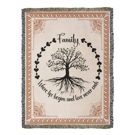Family Roots, Celtic Tree Woven Blanket, view 2