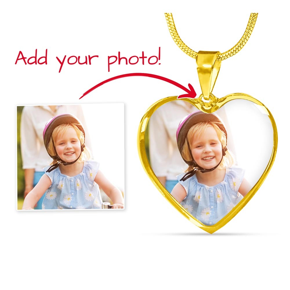 Photo Upload Heart Necklace, view 4