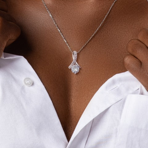 alluring beauty necklace worn