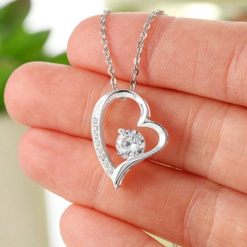forever love necklace worn